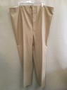 Mens, Suit, Pants, 1890s-1910s, MTO, Lt Brown, Wool, Solid, I:32, W:49, Flat Front, Button Fly,  Button Tab Front, Interior Suspender Buttons,