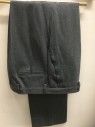 ANTICA SARTORIA CAMP, Graphite Gray, Wool, Polyester, Flat Front, Button Tab,
