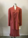 Womens, Suit, Jacket, Le Suit , Clay Orange, Polyester, 20, Single Breasted, 3 Buttons,  Notched Lapel