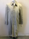 LONDON FOG, Khaki Brown, Cotton, Polyester, Solid, Single Breasted, Collar Attached, 2 Pockets, Removable Liner, 2PC