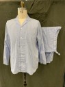 NORDSTROM, Blue, White, Navy Blue, Cotton, Plaid, Single Breasted, Collar Attached, Notched Lapel, 2 Pockets, Long Sleeves,