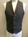 BAR III, Khaki Brown, Navy Blue, Brown, Olive Green, Wool, Plaid, Button Front, 2 Pockets, Notched Lapel,