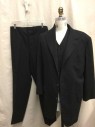Mens, Suit, Jacket, 1890s-1910s, DOMINIC GHERARDI , Charcoal Gray, Wool, Solid, 42, Frock Coat, Single Breasted, Notched Lapel, 4 Buttons, Made To Order,