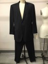 Mens, Suit, Jacket, Boss, Navy Blue, Wool, Solid, 44 XL, 2 Buttons,  Single Breasted, Notched Lapel,