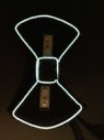 Mens, Bow Tie, Fortino Landi, Black, Polyester, Solid, Bow Tie Cut Out With Applique, LED Strip Lights