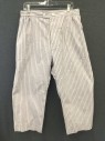 MTO, White, Wine Red, Lt Gray, Cotton, Stripes, PAJAMA PANTS Elasticated Back Waist, 2 Button Closure at Waist Front, 2 Slit Pockets
