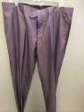 Mens, Suit, Pants, RETRO PARIS, Purple, Solid, Open, 42 , Pants, Flat Front