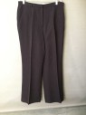 Womens, Suit, Pants, ALFANI, Chocolate Brown, Polyester, 16W, Pin Dot Texture, Elastic Back, Dart Front,
