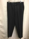 Mens, Suit, Pants, 1890s-1910s, DOMINIC GHERARDI , Charcoal Gray, Wool, Solid, 34/29+, Flat Front, Button Fly, 4 Pockets, Made To Order,