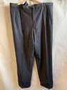 Angelo Rossi, Dk Gray, Red, Polyester, Viscose, Stripes - Pin, 4 Pockets, Zip Fly, 2 Buttons at Waist