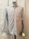 JCREW, Heather Gray, Red, Heather Gray, Poly/Cotton, Speckled, Heather Gray, Red Speckles, Button Front, Button Down Collar, Long Sleeves, 1 Pocket, Doubles,