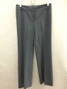 Womens, Suit, Pants, CLASSIQUES ENTIER, Charcoal Gray, Brown, Polyester, Rayon, Stripes - Pin, 6, Flat Front, 2" Waistband