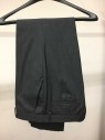Mens, Suit, Pants, Limited, Charcoal Gray, Polyester, Viscose, Solid, 31, 32, Flat Front,