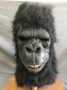 MTO, Black, Synthetic, Rubber, Gorilla Head, Faux Fur with Rubber Face