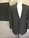 Mens, Suit, Jacket, PRONTO UOMO, Chocolate Brown, Wool, Stripes - Shadow, 44S, Single Breasted, Notched Lapel, 2 Buttons,  3 Pockets