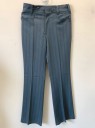 CAMPUS, Dove Gray, Wool, Solid, Stripes - Vertical , Flat Front, Boot Cut, **Hem Has Been Cuffed,  Zip Fly, Belt Loops, Multiples,