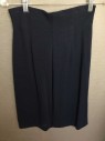 Womens, Suit, Skirt, DVF, Navy Blue, Viscose, Polyamide, Solid, 8, High Waisted, Zip Back, Center Front & Center Back Seams