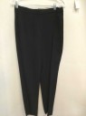 Womens, Suit, Pants, Massimo Dutti, Black, Wool, Spandex, Solid, 6, Flat Front, Zip Fly