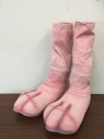 Unisex, Footwear, FACEMAKERS, Yellow, Pink, White, Faux Fur, Feathers, 8, VULTURE:  Feet, Neoprene Size 8 Men's Booties Inside Padded Painted Velour, Size Zip, Polyester/Elastic Stretch Leg, Knee High