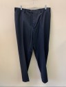 CANALI, Navy Blue, Wool, Solid, F.F, 5 Pockets, Zip Fly, Belt Loops,